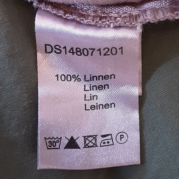 DiDi Women's 100% Linen Embroidered Moto Blazer Blush Beige Size Large - Picture 13 of 14